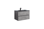35'' Wall Mounted Single Bathroom Vanity in Ash Gray
