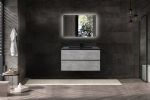 35'' Wall Mounted Single Bathroom Vanity in Ash Gray