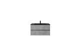 35'' Wall Mounted Single Bathroom Vanity in Ash Gray