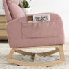 [Video] Welike 27.6"W Modern Accent High Backrest Living Room Lounge Arm Rocking Chair; Two Side Pocket(W83453340)