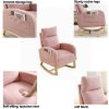 [Video] Welike 27.6"W Modern Accent High Backrest Living Room Lounge Arm Rocking Chair; Two Side Pocket(W83453340)
