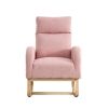 [Video] Welike 27.6"W Modern Accent High Backrest Living Room Lounge Arm Rocking Chair; Two Side Pocket(W83453340)