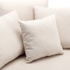 360Â¬âˆž Swivel Accent Barrel Chair with Storage Ottoman & 4 Pillows; Modern Linen Leisure Chair Round Accent for Living Room; Creamy White