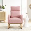 [Video] Welike 27.6"W Modern Accent High Backrest Living Room Lounge Arm Rocking Chair; Two Side Pocket(W83453340)
