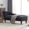 Button Tufted Velvet Chaise Lounge with Nailhead Trim, Solid Wood Legs - Perfect for Living Room or Office - Sleeper Lounge Sofa - 58 inches - Right A