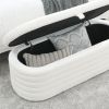 [Video] Welike Length 45.5 inchesStorage Ottoman Bench Upholstered Fabric Storage Bench End of Bed Stool with Safety Hinge for Bedroom, Living Room, E
