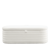 [Video] Welike Length 45.5 inchesStorage Ottoman Bench Upholstered Fabric Storage Bench End of Bed Stool with Safety Hinge for Bedroom, Living Room, E
