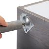 2 Pieces Bedside Table with Storage Drawer for Living Room - cement gray