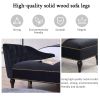 Button Tufted Velvet Chaise Lounge with Nailhead Trim, Solid Wood Legs - Perfect for Living Room or Office - Sleeper Lounge Sofa - 58 inches - Right A