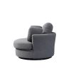 42.2"W Swivel Accent Barrel Chair and Half Swivel Sofa With 3 Pillows 360 Degree Swivel Round Sofa Modern Oversized Arm Chair Cozy Club Chair for Bedr