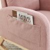 [Video] Welike 27.6"W Modern Accent High Backrest Living Room Lounge Arm Rocking Chair; Two Side Pocket(W83453340)