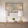 [Only support Drop Shipping Buyer] Ellipse Curved Glass Table Lamp; Set of 2