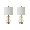 [Only support Drop Shipping Buyer] Ellipse Curved Glass Table Lamp; Set of 2