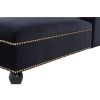Button Tufted Velvet Chaise Lounge with Nailhead Trim, Solid Wood Legs - Perfect for Living Room or Office - Sleeper Lounge Sofa - 58 inches - Right A
