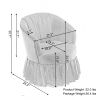 Linen Fabric Accent Swivel Chair Auditorium Chair With Pleated Skirt For Living Room Bedroom Auditorium; Beige