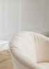Linen Fabric Accent Swivel Chair Auditorium Chair With Pleated Skirt For Living Room Bedroom Auditorium; Beige