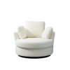 42.2&quot;W Swivel Accent Barrel Chair and Half Swivel Sofa With 3 Pillows 360 Degree Swivel Round Sofa Modern Oversized Arm Chair Cozy Club Chair for