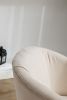 Linen Fabric Accent Swivel Chair Auditorium Chair With Pleated Skirt For Living Room Bedroom Auditorium; Beige