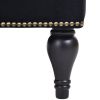 Button Tufted Velvet Chaise Lounge with Nailhead Trim, Solid Wood Legs - Perfect for Living Room or Office - Sleeper Lounge Sofa - 58 inches - Right A