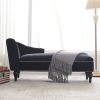 Button Tufted Velvet Chaise Lounge with Nailhead Trim, Solid Wood Legs - Perfect for Living Room or Office - Sleeper Lounge Sofa - 58 inches - Right A