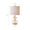 [Only support Drop Shipping Buyer] Ellipse Curved Glass Table Lamp; Set of 2