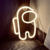 1pc, Neon Sign Space Man Shape Lamp, Size 9.8x6.8in(about 25x17.5cm) For Wall Decoration,USB Or Battery Powered LED Space Man Neon Sign Suitable For B